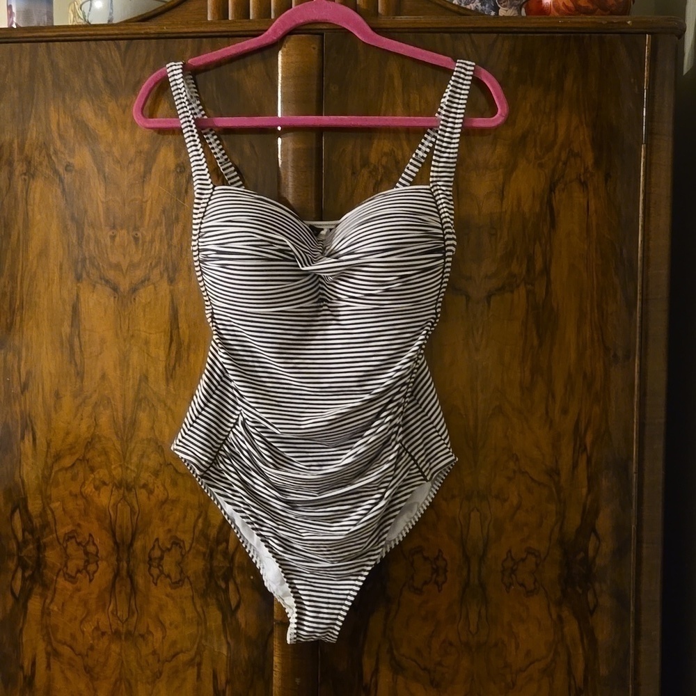 Niptuck Black and White Stripe One Piece Size 10 US